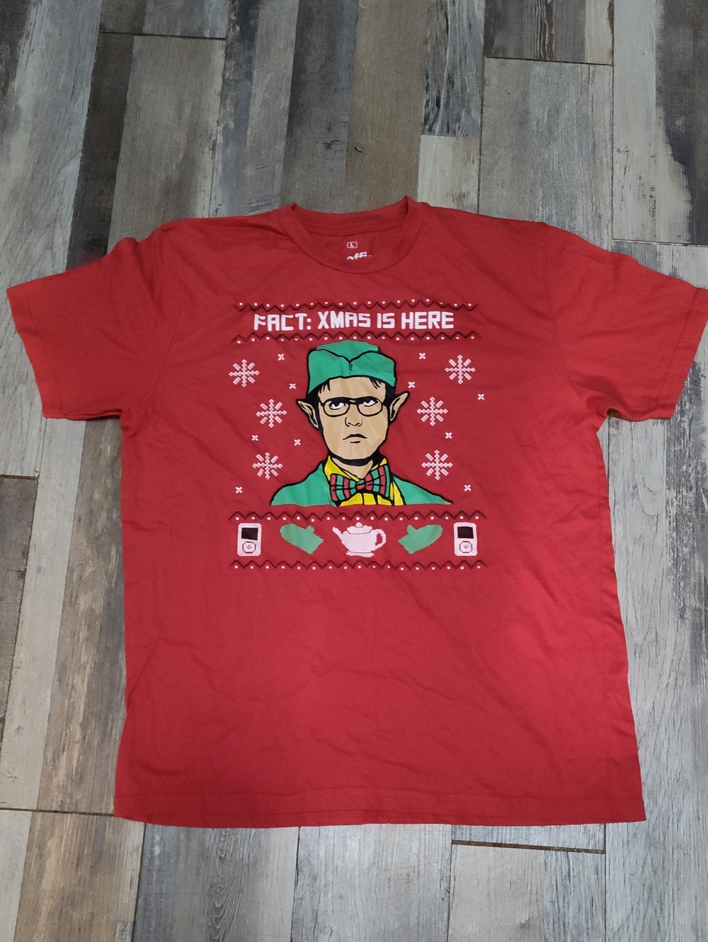 5/$25 SALE The Office Christmas Ripple Junction Red 'The Office' Logo Tee